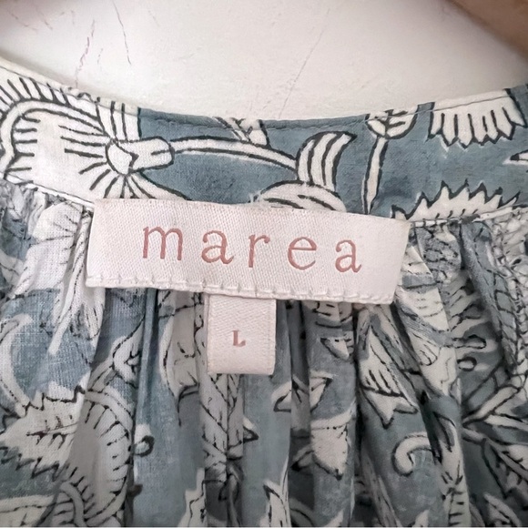 Marea The House Dress Blue Modern Floral Cotton Midi Prairie Cottagecore Summer - Picture 5 of 16